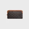 Lange Tasche mit Riemen aus Triomphe Canvas und Kalbsleder Lange Tasche mit Riemen aus Triomphe Canvas und Kalbsleder