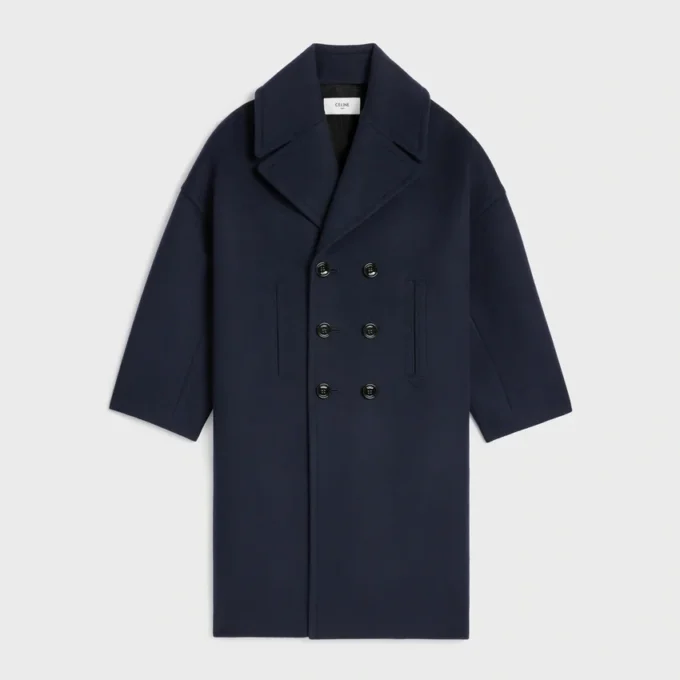 Langer Peacoat aus Wollfilz