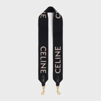Langer Riemen aus Wolle mit CELINE-Jacquard