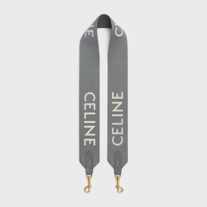 Langer Riemen aus Wolle mit CELINE-Jacquard