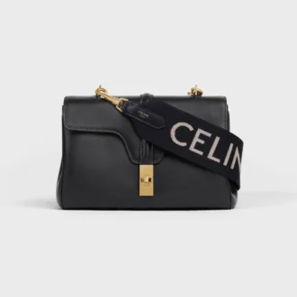 Langer Riemen aus Wolle mit CELINE-Jacquard