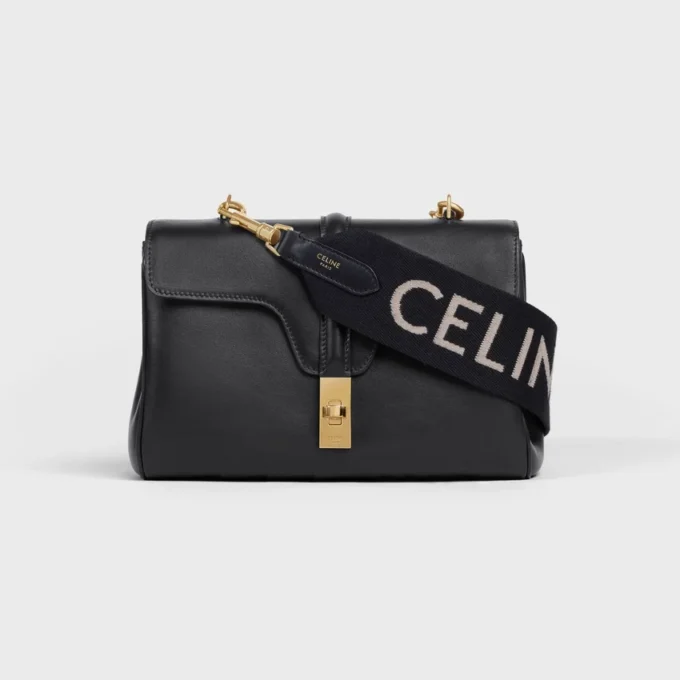 Langer Riemen aus Wolle mit CELINE-Jacquard Langer Riemen aus Wolle mit CELINE-Jacquard