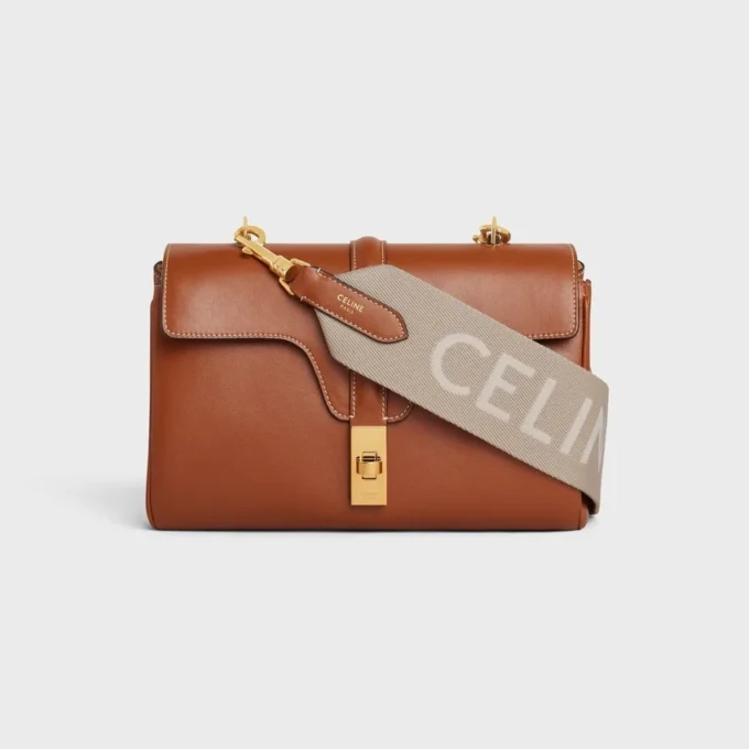 Langer Riemen aus Wolle mit CELINE-Jacquard