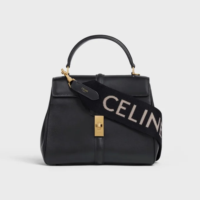 Langer Riemen aus Wolle mit CELINE-Jacquard Langer Riemen aus Wolle mit CELINE-Jacquard