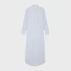 Langes Hemdkleid aus gestreifter Baumwolle Langes Hemdkleid aus gestreifter Baumwolle