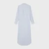 Langes Hemdkleid aus gestreifter Baumwolle Langes Hemdkleid aus gestreifter Baumwolle