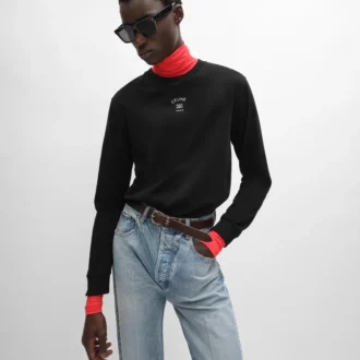 Langärmliges T-Shirt aus Baumwolljersey Langärmliges T-Shirt aus Baumwolljersey