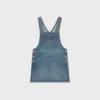 Latzhosen-Minikleid aus Union-Wash-Denim