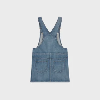 Latzhosen-Minikleid aus Union-Wash-Denim