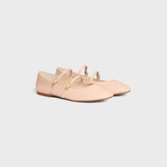 Les Ballerines CELINE Ballerinas mit doppeltem Riemen aus Lammleder