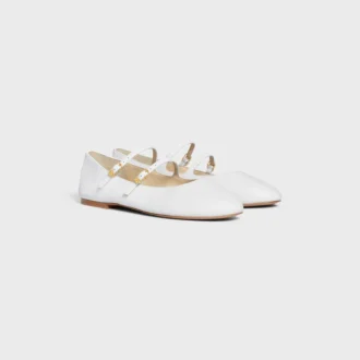 Les Ballerines CELINE Double Strap aus Lammleder