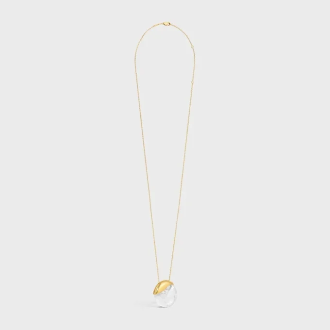 Les CELINE Halskette aus Bergkristall und Messing mit Goldfinish Les CELINE Halskette aus Bergkristall und Messing mit Goldfinish