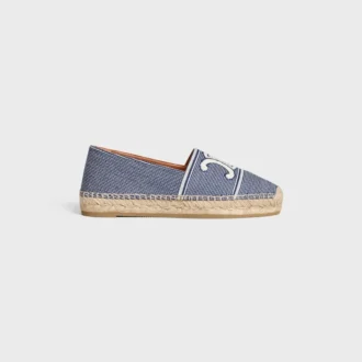 Les Espadrilles CELINE aus gestreiftem Textil mit Triomphe