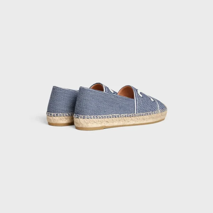 Les Espadrilles CELINE aus gestreiftem Textil mit Triomphe