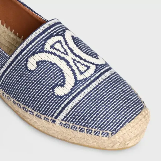 Les Espadrilles CELINE aus gestreiftem Textil mit Triomphe