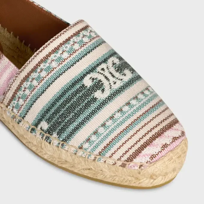 Les Espadrilles CELINE aus Triomphe-Jacquard-Stoff Les Espadrilles CELINE aus Triomphe-Jacquard-Stoff