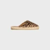 Les Espadrilles CELINE Mule aus haarigem Kalbsleder mit Leopardenmuster