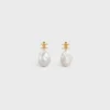 Les Perles CELINE Barock-Ohrringe aus Messing mit Goldfinish und Zuchtperlen Les Perles CELINE Barock-Ohrringe aus Messing mit Goldfinish und Zuchtperlen