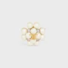 Les Perles CELINE Brosche aus Strass, Kunstharzperlen, Messing mit Goldfinish und Stahl Les Perles CELINE Brosche aus Strass, Kunstharzperlen, Messing mit Goldfinish und Stahl
