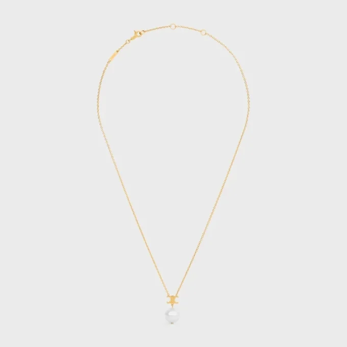 Les Perles CELINE Halskette aus Kunstharzperlen und Messing mit Goldfinish Les Perles CELINE Halskette aus Kunstharzperlen und Messing mit Goldfinish