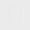 Les Perles CELINE Halskette aus Strass, Kunstharzperlen und Messing mit Goldfinish Les Perles CELINE Halskette aus Strass, Kunstharzperlen und Messing mit Goldfinish
