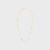 Les Perles CELINE Halskette aus Strass, Kunstharzperlen und Messing mit Goldfinish Les Perles CELINE Halskette aus Strass, Kunstharzperlen und Messing mit Goldfinish