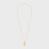 Les Perles CELINE Medaillon-Halskette aus Kunstharzperlen und Messing mit Goldfinish Les Perles CELINE Medaillon-Halskette aus Kunstharzperlen und Messing mit Goldfinish