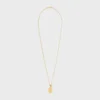 Les Perles CELINE Medaillon-Halskette aus Kunstharzperlen und Messing mit Goldfinish Les Perles CELINE Medaillon-Halskette aus Kunstharzperlen und Messing mit Goldfinish