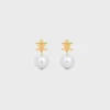 Les Perles CELINE Ohrringe aus Messing mit Goldfinish und Kunstharzperlen Les Perles CELINE Ohrringe aus Messing mit Goldfinish und Kunstharzperlen