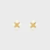 Les Perles CELINE Ohrstecker aus Strass, Kunstharzperlen und Messing mit Goldfinish Les Perles CELINE Ohrstecker aus Strass, Kunstharzperlen und Messing mit Goldfinish