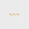 Les Perles CELINE Set mit 3 Ohrsteckern aus Kunstharzperlen und Messing mit Goldfinish