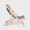 Liegestuhl aus Holz und Jacquard-Stoff Liegestuhl aus Holz und Jacquard-Stoff