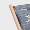 Liegestuhl aus Holz und Jacquard-Stoff Liegestuhl aus Holz und Jacquard-Stoff