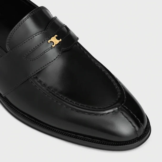 Loafer Malaquais aus poliertem Stierleder