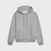 Kapuzenpullover mit Reißverschluss aus Kaschmir und Baumwolle