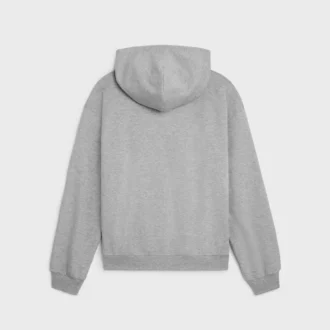 Kapuzenpullover mit Reißverschluss aus Kaschmir und Baumwolle