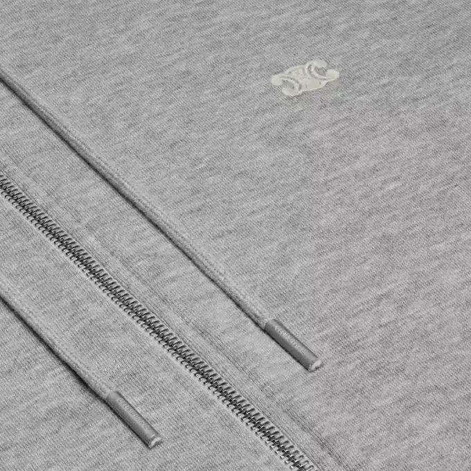 Kapuzenpullover mit Reißverschluss aus Kaschmir und Baumwolle