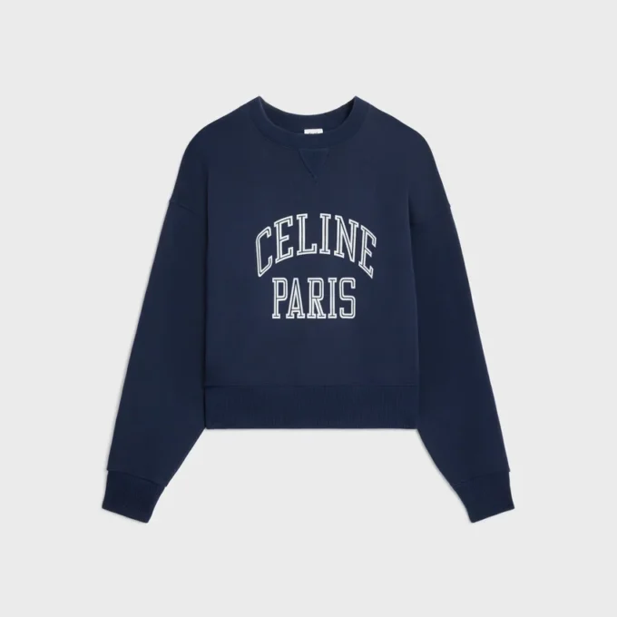 Lockeres Sweatshirt aus Baumwollfleece