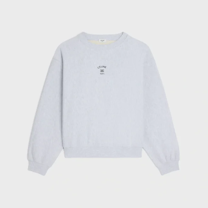 Lockeres Sweatshirt aus Baumwollfleece