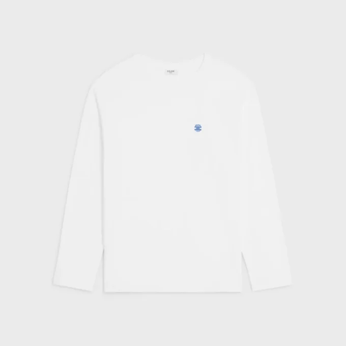 Lockeres T-Shirt aus Baumwolljersey Lockeres T-Shirt aus Baumwolljersey