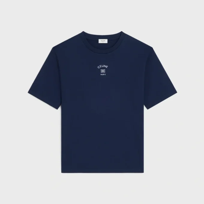 Lockeres T-Shirt aus Baumwolljersey Lockeres T-Shirt aus Baumwolljersey