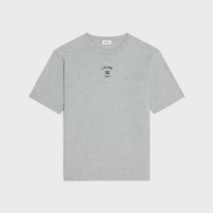 Lockeres T-Shirt aus Baumwolljersey Lockeres T-Shirt aus Baumwolljersey