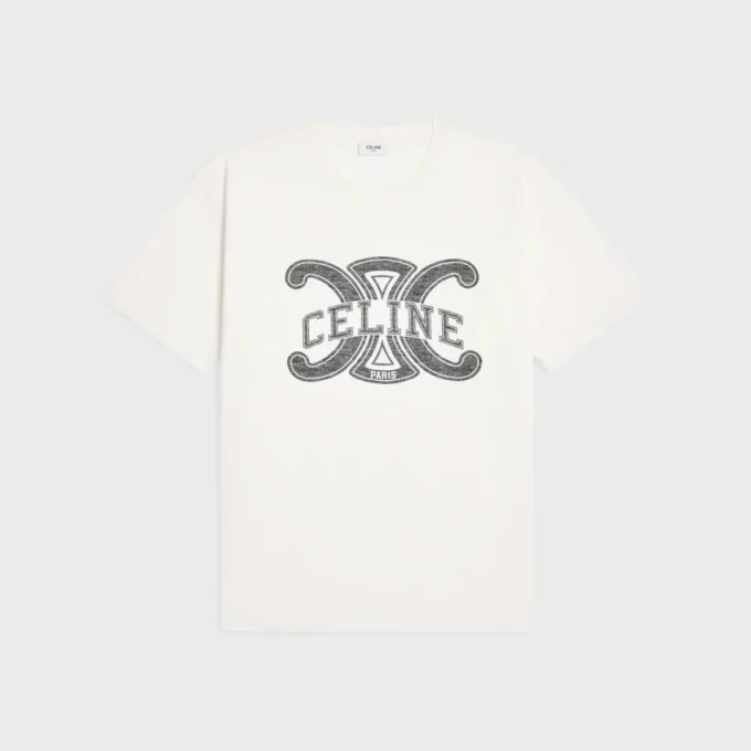 Lockeres T-Shirt aus Baumwolljersey