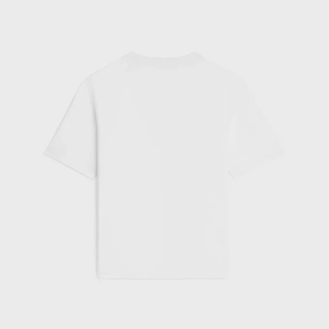 Lockeres T-Shirt aus Baumwolljersey Lockeres T-Shirt aus Baumwolljersey