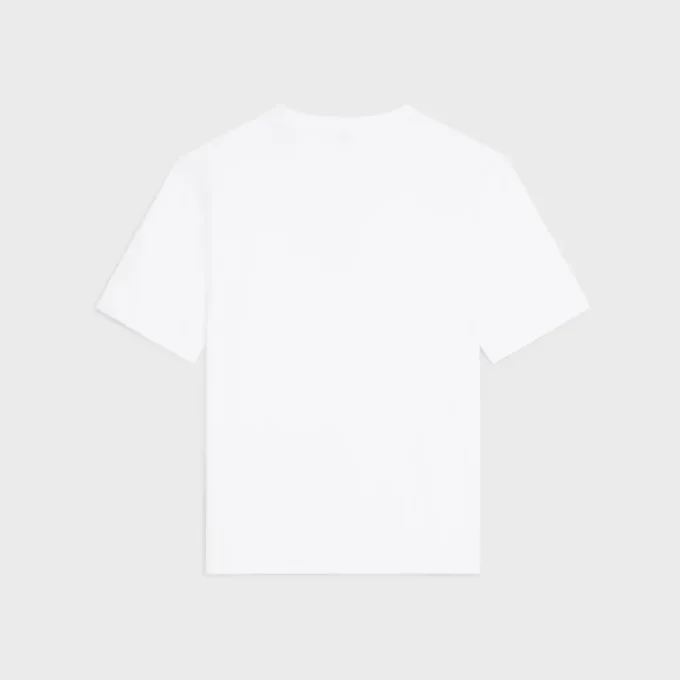 Lockeres T-Shirt aus Baumwolljersey Lockeres T-Shirt aus Baumwolljersey