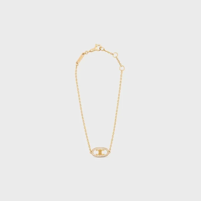 Maillon Triomphe Armband aus Gelbgold und Diamanten