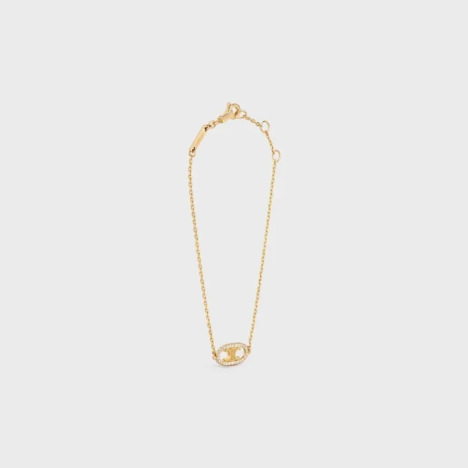 Maillon Triomphe Armband aus Gelbgold und Diamanten