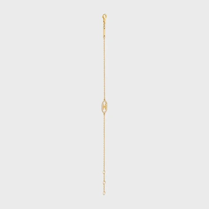 Maillon Triomphe Armband aus Gelbgold und Diamanten