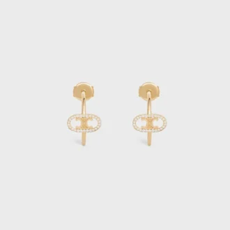 Maillon Triomphe Creolen aus Gelbgold und Diamanten