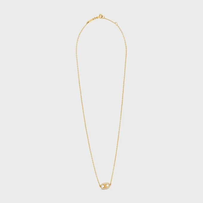 Maillon Triomphe Halskette aus Gelbgold und Diamanten Maillon Triomphe Halskette aus Gelbgold und Diamanten